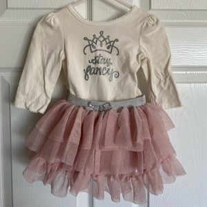 3/6 months baby girl Cherokee Onesie & Pink Tutu